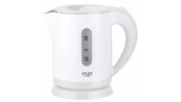 Adler | Kettle | AD 1371w | Electric | 850 W | 0.8 L | Stainless steel/Polypropylene | 360° rotational base | White