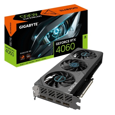 Gigabyte | GV-N4060EAGLE OC-8GD 1.0 | NVIDIA | 8 GB | GeForce RTX 4060 | GDDR6 | HDMI ports quantity 2 | PCI-E 4.0 | Memory clock speed 17000 MHz