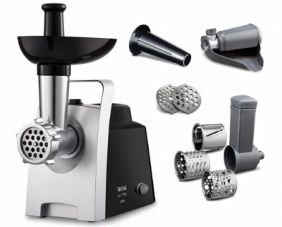 TEFAL | Meat Grinder | NE109838 | Stainless Steel/Black | 1400 W | Number of speeds 1 | Throughput (kg/min) 1.7