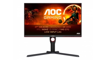 AOC | Monitor | U27G3X/BK | 27 " | IPS | 16:9 | 160 Hz | 1 ms | 3840 x 2160 pixels | HDMI ports quantity 2 | Black