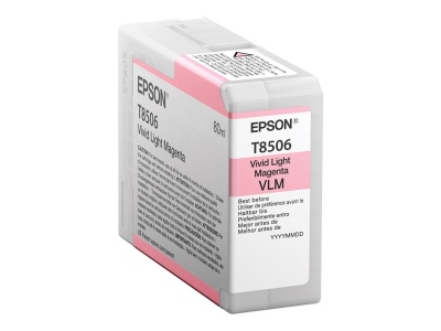 Epson T85060N ink, Light magenta | Epson Epson | C13T85060N | Epson T8506 - vivid light magenta - original - ink cartridge | Ink cartridge | Vivid light magenta