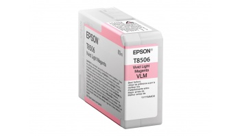 Epson T85060N ink, Light magenta | Epson Epson | C13T85060N | Epson T8506 - vivid light magenta - original - ink cartridge | Ink cartridge | Vivid light magenta