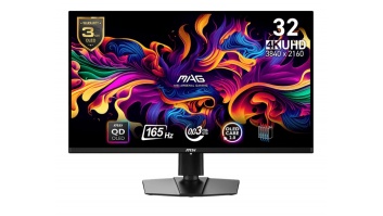 Monitor|MSI|31.5"|Gaming|Panel QD-OLED|3840x2160|16:9|165Hz|0.03 ms|Swivel|Pivot|Height adjustable|Tilt|Colour Black|MAG321UPQD-OLED