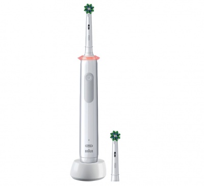 Oral-B Electric Toothbrush | Pro 3 3000 Cross Action | Rechargeable | For adults | Number of brush heads included 2 | Number of teeth brushing modes 3 | White