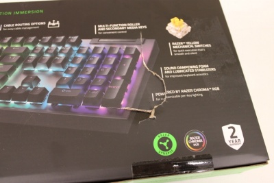 SALE OUT. Razer BlackWidow V4 X Mechanical Gaming Keyboard, Yellow Switch, US Layout, Wired, Black | Razer | Mechanical Gaming Keyboard | BlackWidow V4 X | Mechanical Gaming Keyboard | Wired | US | DAMAGED PACKAGING | Black | Yellow Mechanical Switches (L