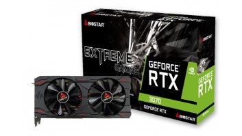 Graphics Card|BIOSTAR|NVIDIA GeForce RTX 3070|8 GB|GDDR6|256 bit|PCIE 4.0 16x|GPU 1500 MHz|Dual Slot Fansink|1xHDMI|3xDisplayPort|VN3706RM82