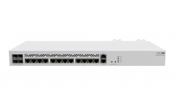 Mikrotik Cloud Core Router CCR2116-12G-4S+, 16-CORE 2 GHZ ARM CPU, 16 GB DDR4 RAM, 4x10G SFP+ ports, 13xGigabit LAN ports, 1x RJ45 Serial port, 1x M.2 slots, 16 core CPU, 16 GB RAM, Dual redundant power supply, RouterOS L6 | Cloud Core Router | CCR2116-12