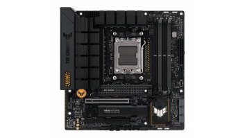 Asus | TUF GAMING B650M-PLUS | Processor family AMD | Processor socket  AM5 | DDR5 DIMM | Memory slots 4 | Supported hard disk drive interfaces 	SATA, M.2 | Number of SATA connectors 4 | Chipset AMD B650 | micro-ATX