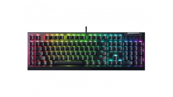 Razer | Mechanical Gaming Keyboard | BlackWidow V4 X | Gaming Keyboard | Wired | Nordic | Green Mechanical Switches (Clicky)