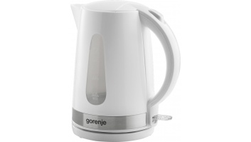 Gorenje | Kettle | K17WE | Electric | 2200 W | 1.7 L | Plastic + metal | 360° rotational base | White