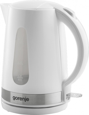 Gorenje | Kettle | K17WE | Electric | 2200 W | 1.7 L | Plastic + metal | 360° rotational base | White