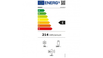 INDESIT | Refrigerator | LI6 S2E W | Energy efficiency class E | Free standing | Combi | Height 158.8 cm | Fridge net capacity 197 L | Freezer net capacity 75 L | 39 dB | White