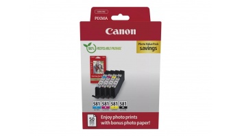 Canon CLI-581 | Ink Cartridge + Photo Paper | Multipack