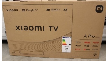 Xiaomi | A Pro | 43" (108 cm) | Smart TV | Google TV | 4K UHD | Black | DAMAGED PACKAGING, SCRATCHED ON FRAME, REMOTE CONTROL AND LEG, MISSING SCREWS