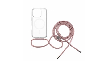 Fixed | MagPure Neck | Back Cover with Lanyard | Apple | iPhone 16 Pro | TPU | Clear, Pink