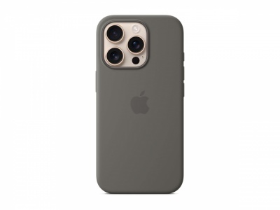 Apple iPhone 16 Pro Silicone Case with MagSafe - Stone Gray | Apple