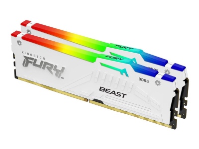 Kingston KF560C30BWEAK2-64 64GB 6000MT/s DDR5 CL30 DIMM (Kit of 2) FURY Beast White RGB EXPO | Kingston