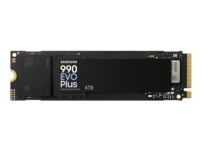 Samsung 990 EVO Plus | 4000 GB | SSD form factor M.2 2280 | Solid-state drive interface PCIe 4.0 x4/5.0 x2 NVMe 2.0 | Read speed 7250 MB/s | Write speed 6300 MB/s