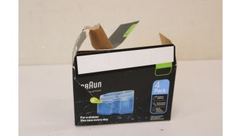 SALE OUT. Braun Clean and Renew CCR4 3+1 cartridge, Blue | Braun | Refills 4 Pack | Clean and Renew CCR4 3+1 | DAMAGED PACKAGING