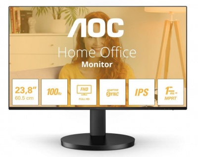 LCD Monitor|AOC|24B3HA2|24"|Panel IPS|1920x1080|16:9|100 Hz|Matte|4 ms|Speakers|Colour Black|24B3HA2