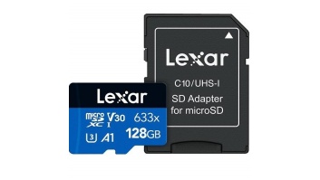 MEMORY MICRO SDXC 128GB UHS-I/W/ADAPTER LSDMI128BB633A LEXAR