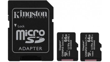 MEMORY MICRO SDXC 64GB UHS-I/2PACK SDCS2/64GB-2P1A KINGSTON