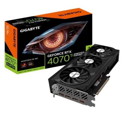 Graphics Card|GIGABYTE|NVIDIA GeForce RTX 4070 Ti SUPER|16 GB|GDDR6X|256 bit|PCIE 4.0 16x|GPU 2625 MHz|1xHDMI|3xDisplayPort|GV-N407TSWF3OC-16GD