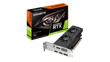 Graphics Card|GIGABYTE|NVIDIA GeForce RTX 3050|6 GB|GDDR6|96 bit|PCIE 4.0 16x|Memory 14000 MHz|GPU 1470 MHz|Dual Slot Fansink|2xHDMI|2xDisplayPort|GV-N3050OC-6GL