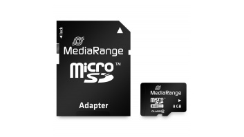 MEMORY MICRO SDHC 8GB C10/W/ADAPTER MR957 MEDIARANGE