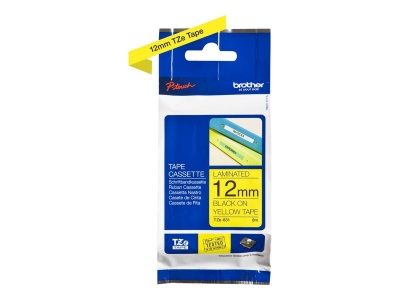 Brother | TZe-631 Laminated Tape | Black on Yellow | TZe | 8 m | 1.2 cm