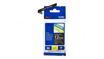 Brother | TZe-335 Laminated Tape | White on Black | TZe | 8 m | 1.2 cm