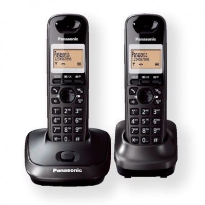 Panasonic | Cordless | KX-TG2512FXT | Built-in display | Caller ID | Black | Conference call | Phonebook capacity 50 entries | Speakerphone | Wireless connection