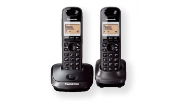 Panasonic | Cordless | KX-TG2512FXT | Built-in display | Caller ID | Black | Conference call | Phonebook capacity 50 entries | Speakerphone | Wireless connection