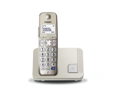 Panasonic | Cordless | KX-TGE210FXN | Built-in display | Caller ID | Champagne | Conference call | Phonebook capacity 150 entries | Speakerphone