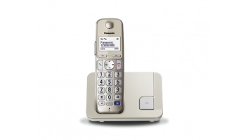 Panasonic | Cordless | KX-TGE210FXN | Built-in display | Caller ID | Champagne | Conference call | Phonebook capacity 150 entries | Speakerphone