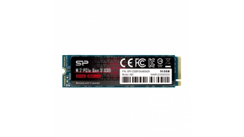 Silicon Power | SSD | P34A80 | 512 GB | Solid-state drive interface PCIe Gen3x4 | Read speed 3400 MB/s | Write speed 3000 MB/s