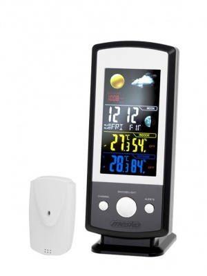 Mesko | MS 1177 | Black | Colorful Digital Display | Weather station