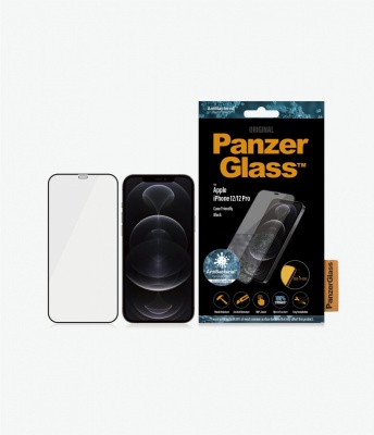 PanzerGlass | Apple | For iPhone 12/12 Pro | Glass | Black | 100% touch; The coating is non-toxic | Case Friendly