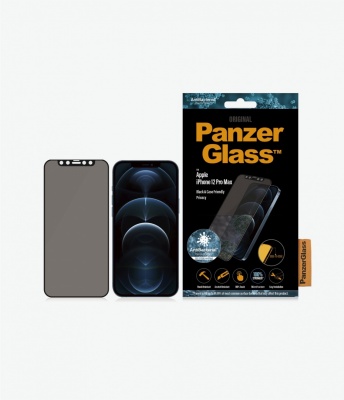 PanzerGlass | Apple | iPhone 12 Pro Max | Glass | Black | Privacy glass