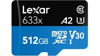 Lexar | High-Performance 633x | UHS-I | 512 GB | MicroSDXC | Flash memory class 10