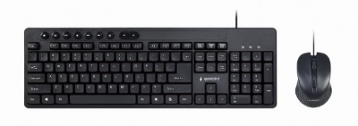 Gembird | Multimedia desktop set | KBS-UM-04 | Keyboard and Mouse Set | Wired | Mouse included | US | Black