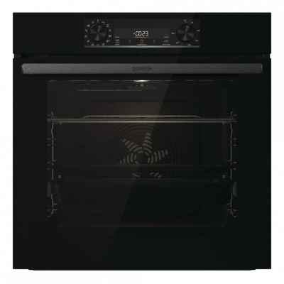 Gorenje | Oven | BOS6737E06FBG | 77 L | Multifunctional | EcoClean | Mechanical control | Steam function | Convection | Height 59.5 cm | Width 59.5 cm | Black