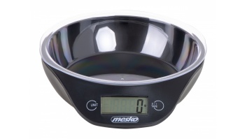 Mesko | Kitchen scale with a bowl | MS 3164 | Maximum weight (capacity) 5 kg | Graduation 1 g | Display type LCD | Black