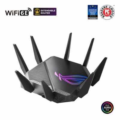 Wi-Fi 6 Tri-Band Gigabit Gaming Router | ROG GT-AXE11000 Rapture | 802.11ax | 1148+4804+4804 Mbit/s | 10/100/1000/2500 Mbit/s | Ethernet LAN (RJ-45) ports 5 | Mesh Support Yes | MU-MiMO Yes | No mobile broadband | Antenna type External | 2xUSB 3.2