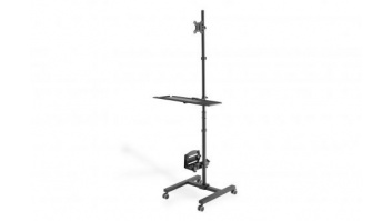 Digitus | Mobile workstation with individual height adjustment | DA-90374 | Monitor Mount, PC Holder | 17-32 " | Black