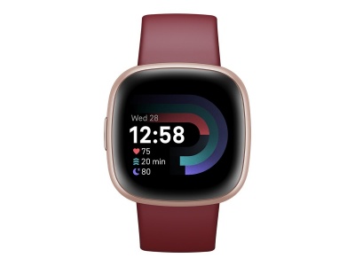 Versa 4 | Smart watch | NFC | GPS (satellite) | AMOLED | Touchscreen | Activity monitoring 24/7 | Waterproof | Bluetooth | Wi-Fi | Beet Juice/Copper Rose