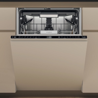 Whirlpool Dishwasher | W7I HF60 TU | Built-in | Width 59.8 cm | Number of place settings 15 | Number of programs 8 | Energy efficiency class A | Black