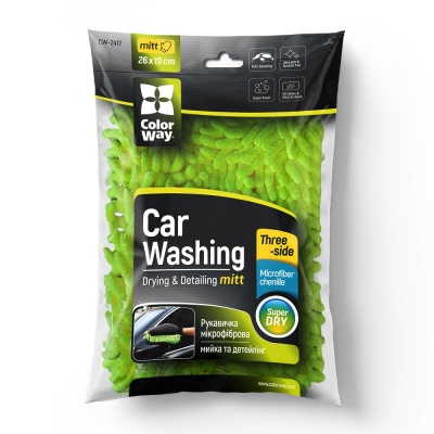 ColorWay | CW-2417 | Microfiber car wash and polish glove, double-sided