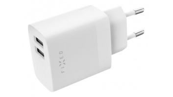 FIXED Dual USB Travel Charger 17W, White | Fixed