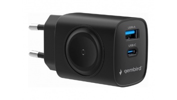 Gembird 2-in-1 20 W Apple Watch and Phone Fast Charger | TA-UC-PDQCW20-01-BK